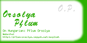 orsolya pflum business card